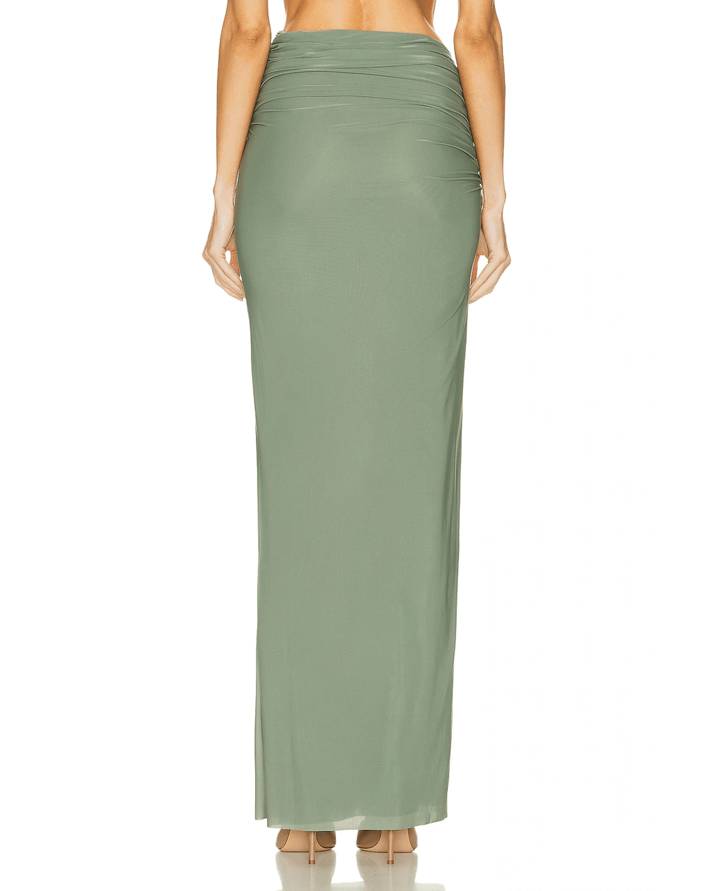 Sheer Jersey Venus Skirt in Khaki - Endless - UAE Rental and Resale for Women's Fashion