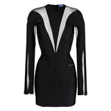 Sheer-Panel Mini Dress - Endless - UAE Rental and Resale for Women's Fashion