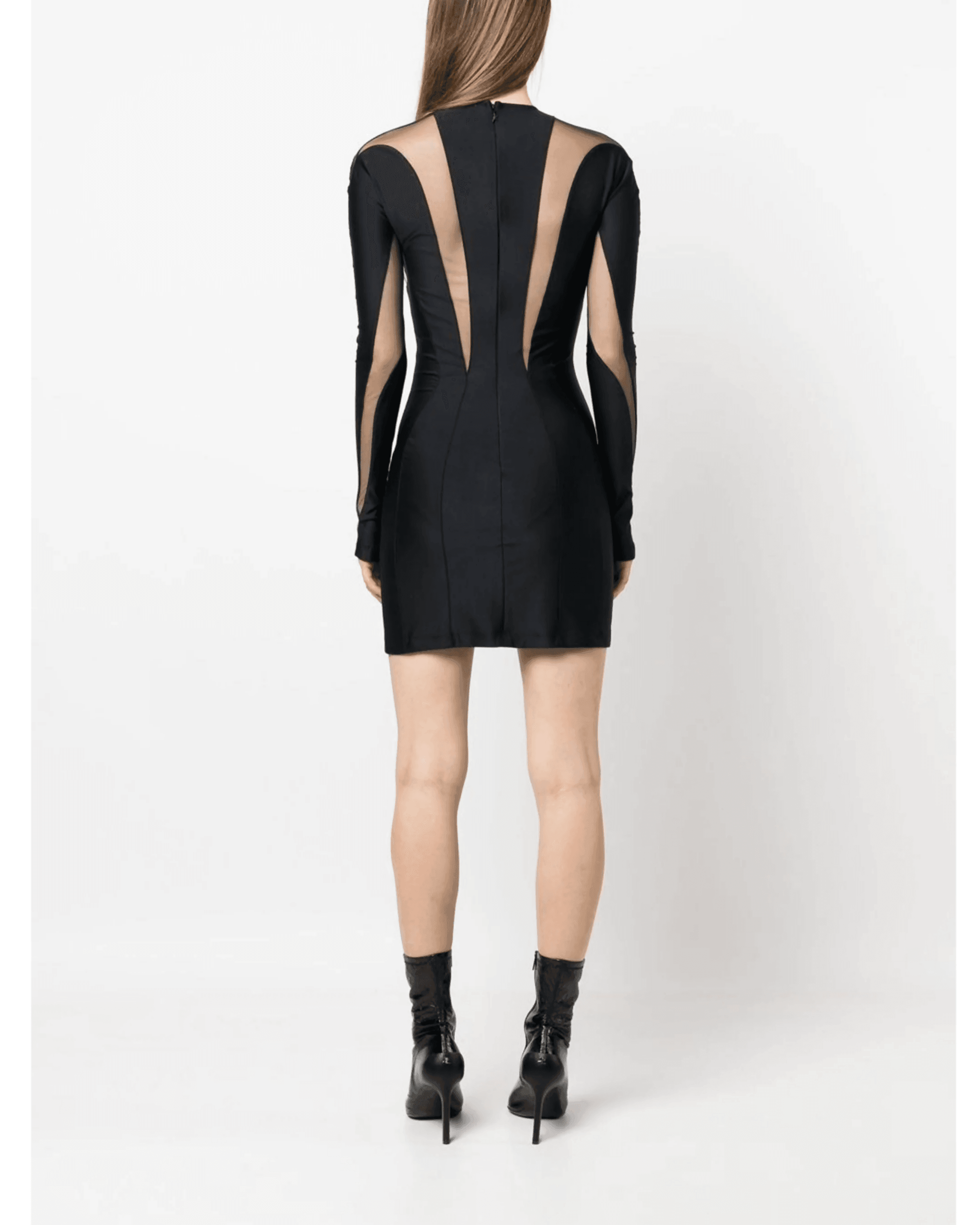 Sheer-Panel Mini Dress - Endless - UAE Rental and Resale for Women's Fashion