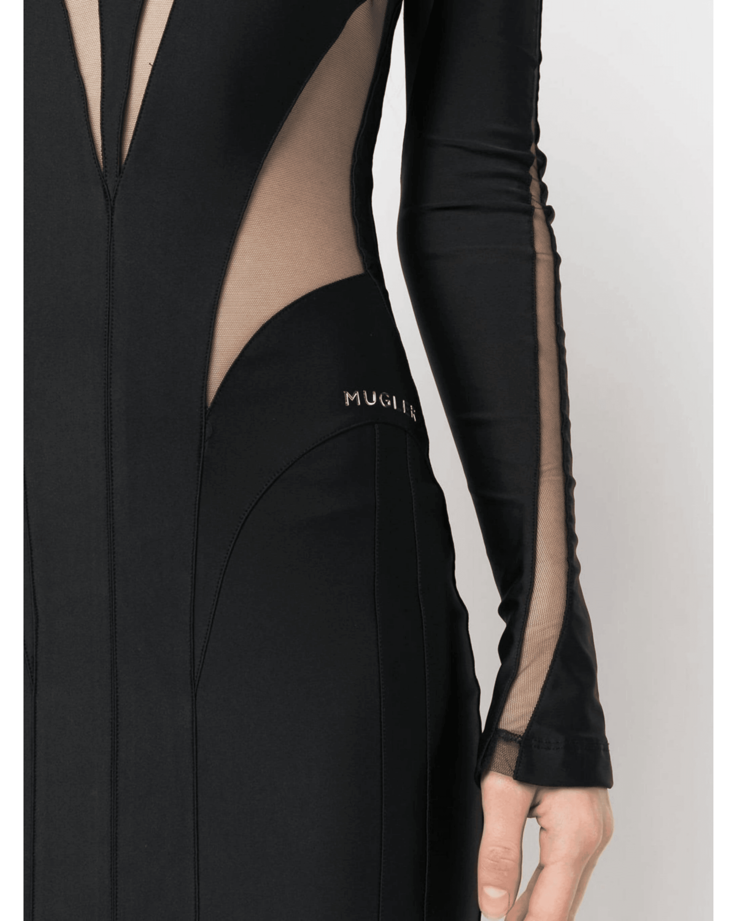Sheer-Panel Mini Dress - Endless - UAE Rental and Resale for Women's Fashion