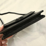 Shiny Goatskin Logo Embossed Monochrome BB Chain Wallet Black - Endless - UAE Rental and Resale for Women's Fashion