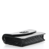 Shiny Goatskin Logo Embossed Monochrome BB Chain Wallet Black - Endless - UAE Rental and Resale for Women's Fashion