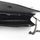 Shiny Goatskin Logo Embossed Monochrome BB Chain Wallet Black - Endless - UAE Rental and Resale for Women's Fashion