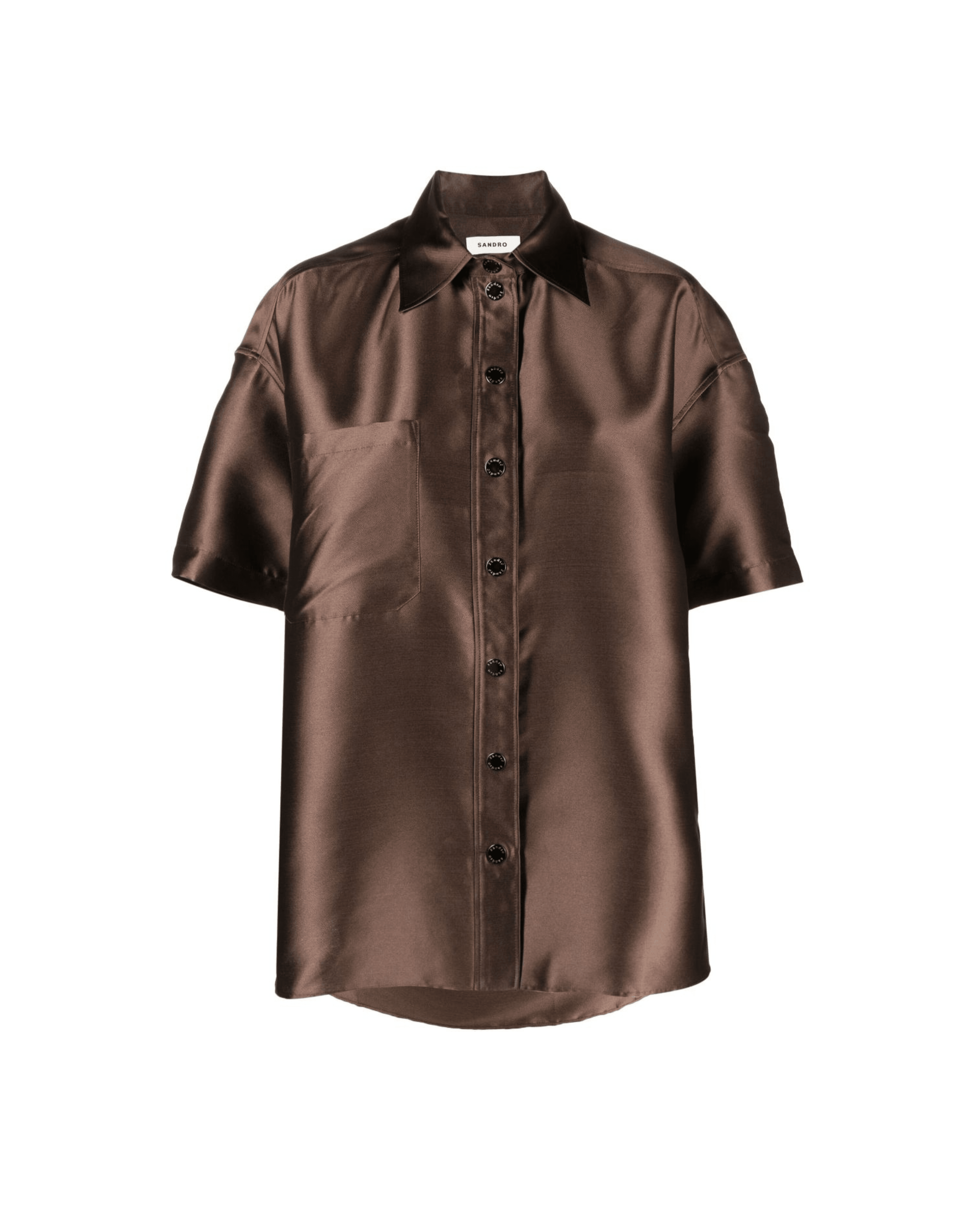 Short-sleeved Satin Shirt - Endless - UAE Rental and Resale for Women's Fashion
