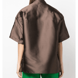 Short-sleeved Satin Shirt - Endless - UAE Rental and Resale for Women's Fashion