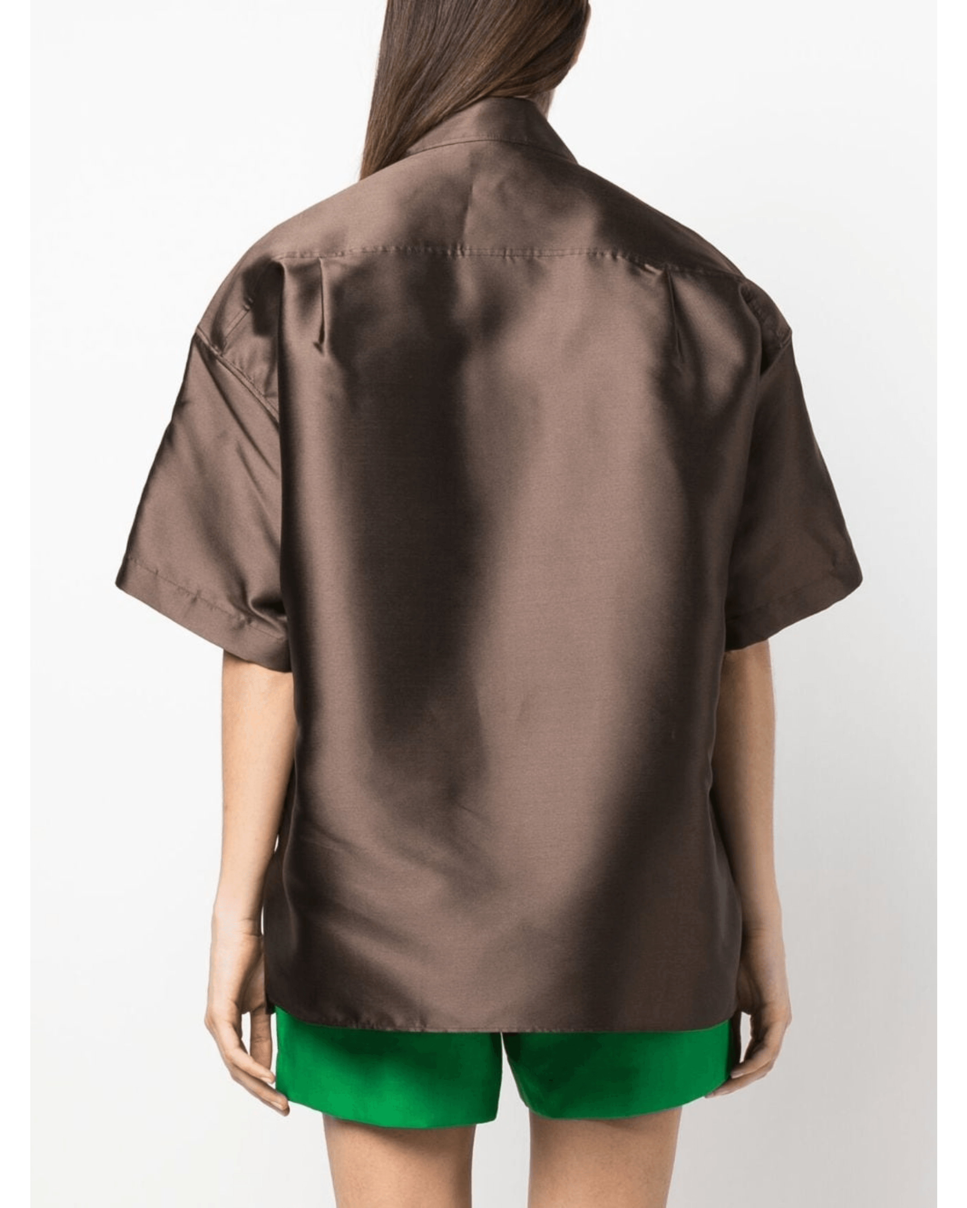 Short-sleeved Satin Shirt - Endless - UAE Rental and Resale for Women's Fashion