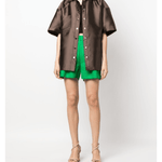 Short-sleeved Satin Shirt - Endless - UAE Rental and Resale for Women's Fashion