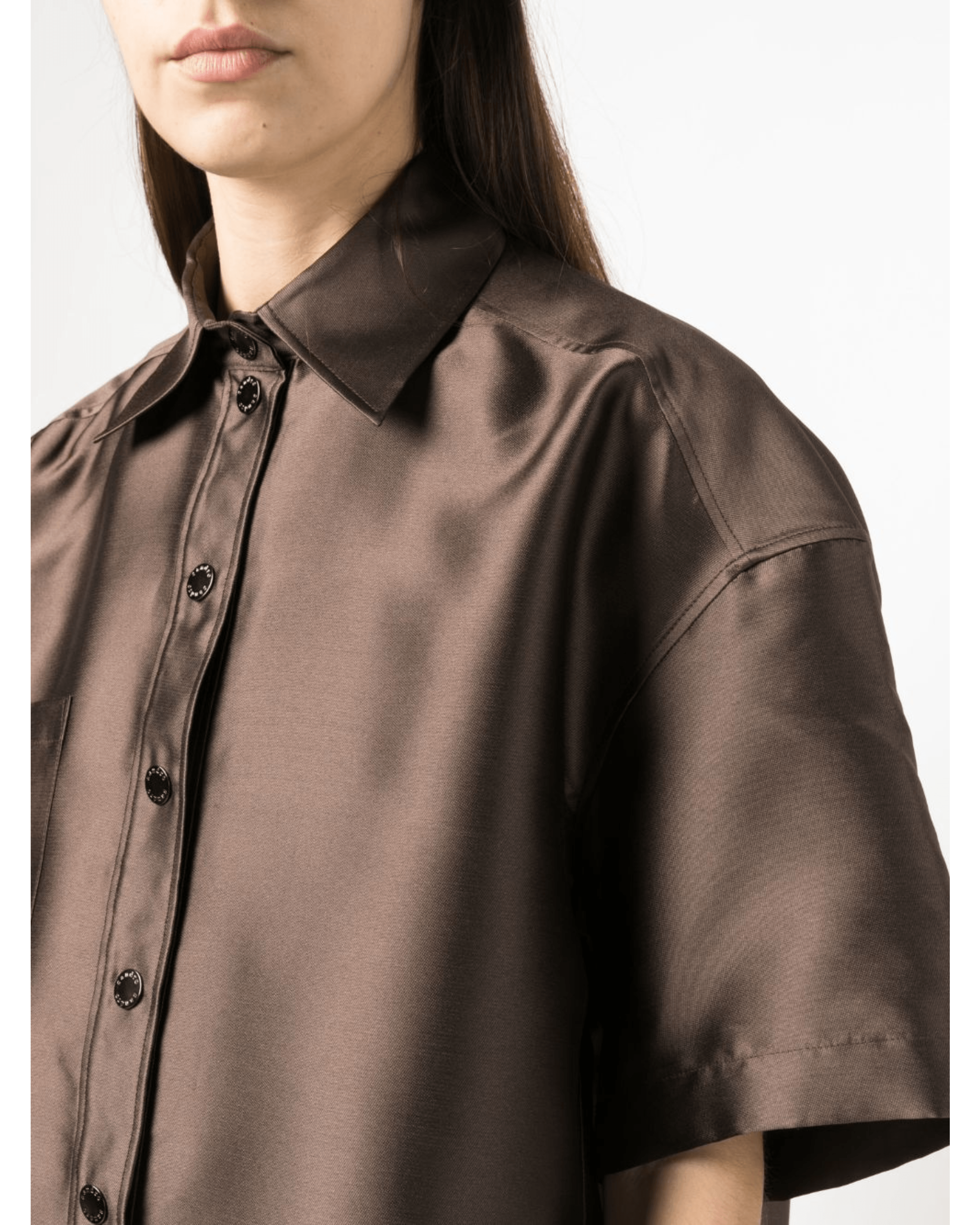 Short-sleeved Satin Shirt - Endless - UAE Rental and Resale for Women's Fashion