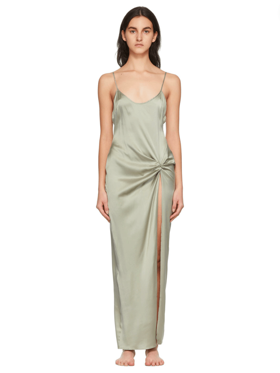 Silk High-Slit Slip Dress - Endless - UAE Rental and Resale for Women's Fashion