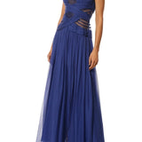 Silk Maxi Dress with Decorative Trim - Endless - UAE Rental and Resale for Women's Fashion