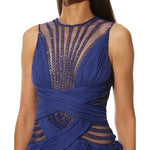 Silk Maxi Dress with Decorative Trim - Endless - UAE Rental and Resale for Women's Fashion