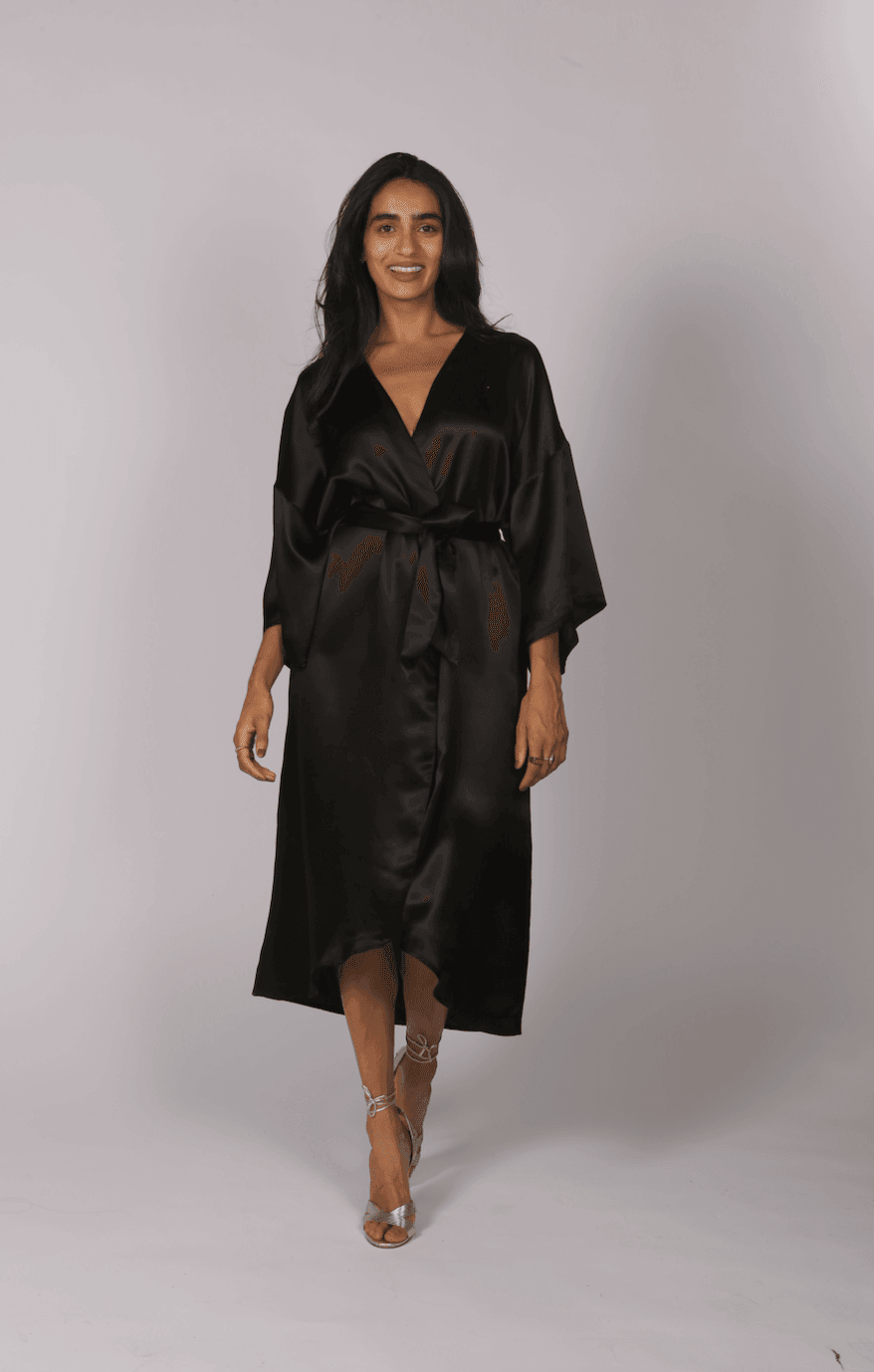 Silk Wrap Kimono Style Dress - Endless - UAE Rental and Resale for Women's Fashion