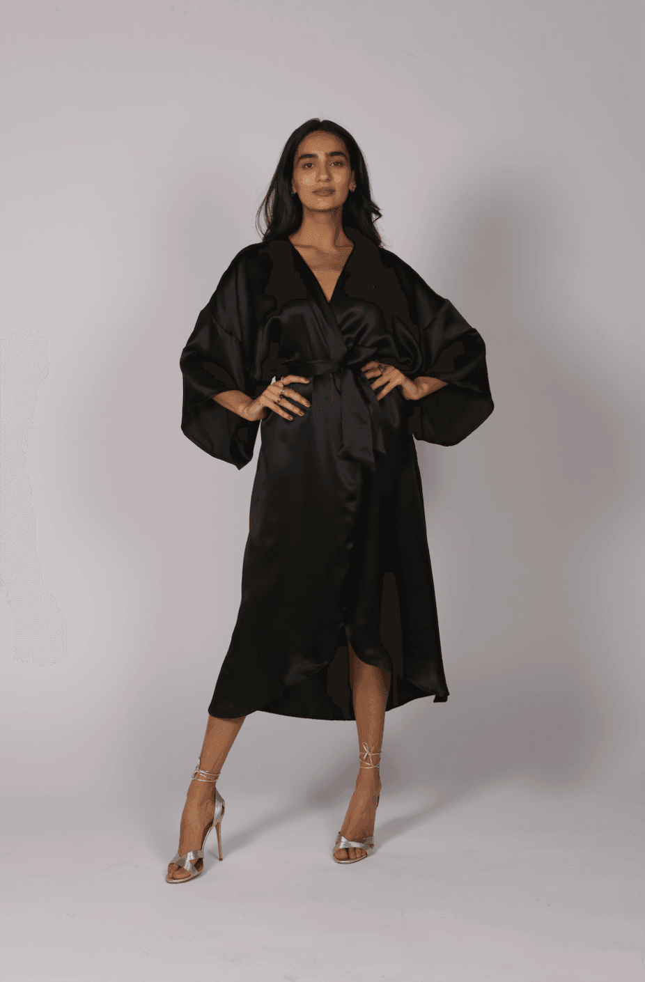 Silk Wrap Kimono Style Dress - Endless - UAE Rental and Resale for Women's Fashion