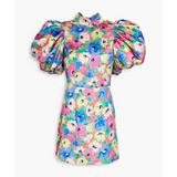 Silky Woven Puff-Sleeve Dress - Endless - UAE Rental and Resale for Women's Fashion