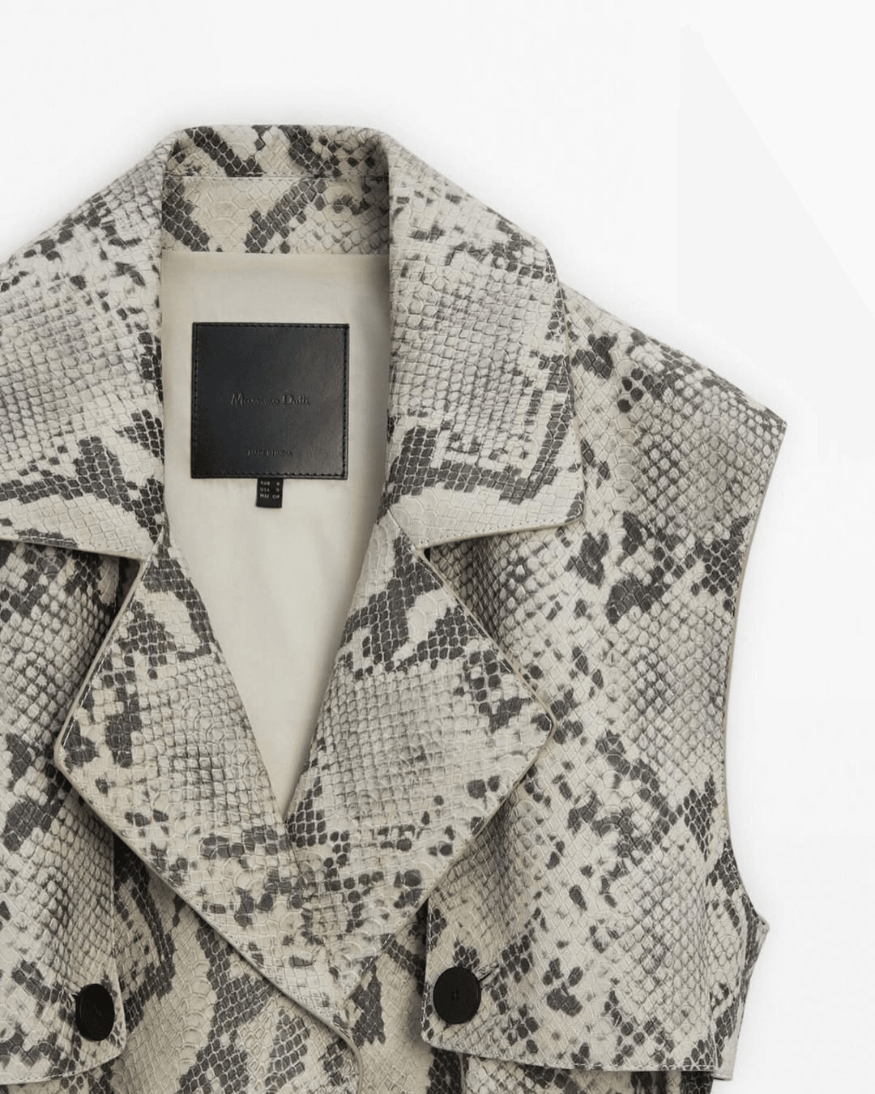 Snakeskin Print Leather Waistcoat - Endless - UAE Rental and Resale for Women's Fashion