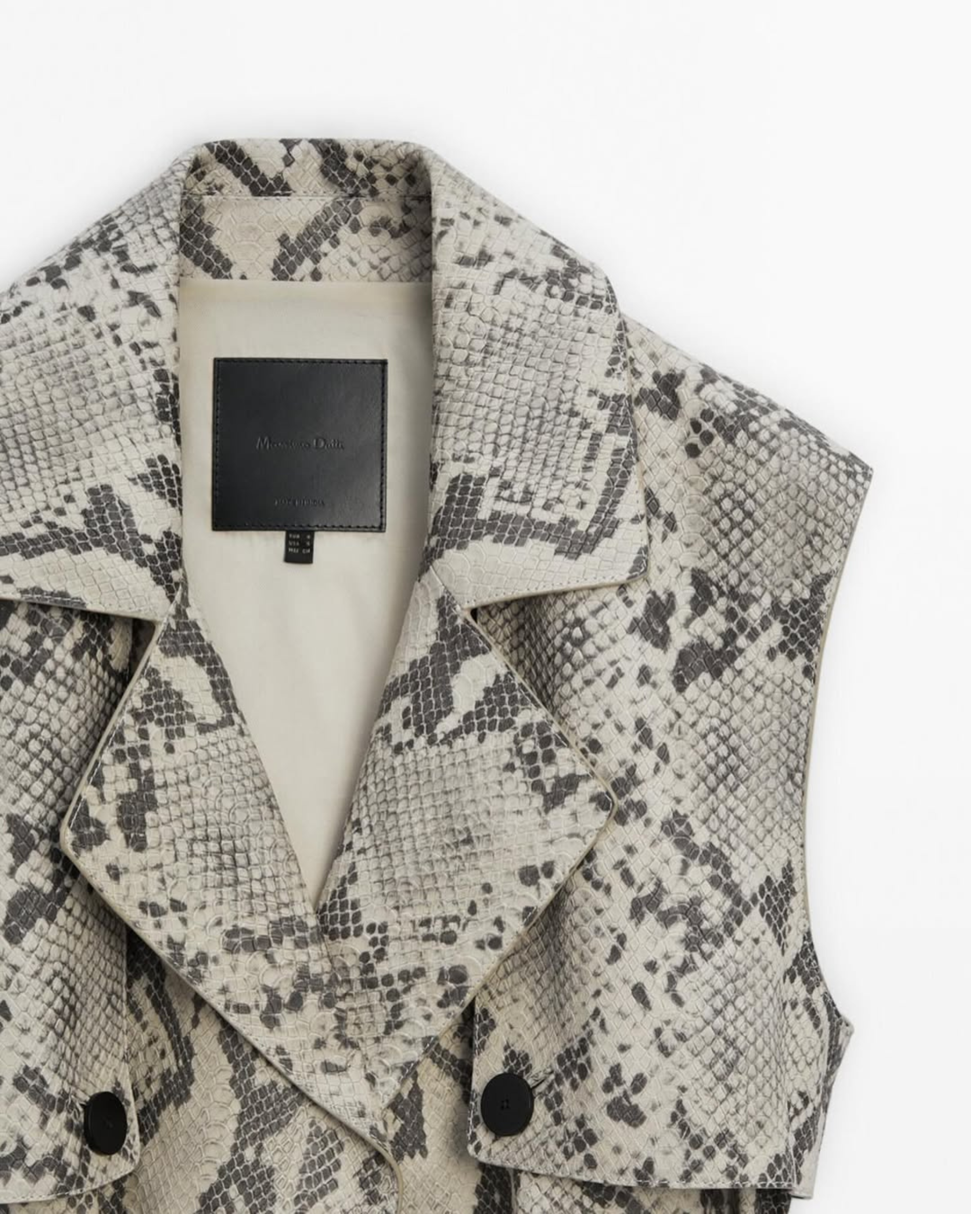 Snakeskin Print Leather Waistcoat - Endless - UAE Rental and Resale for Women's Fashion