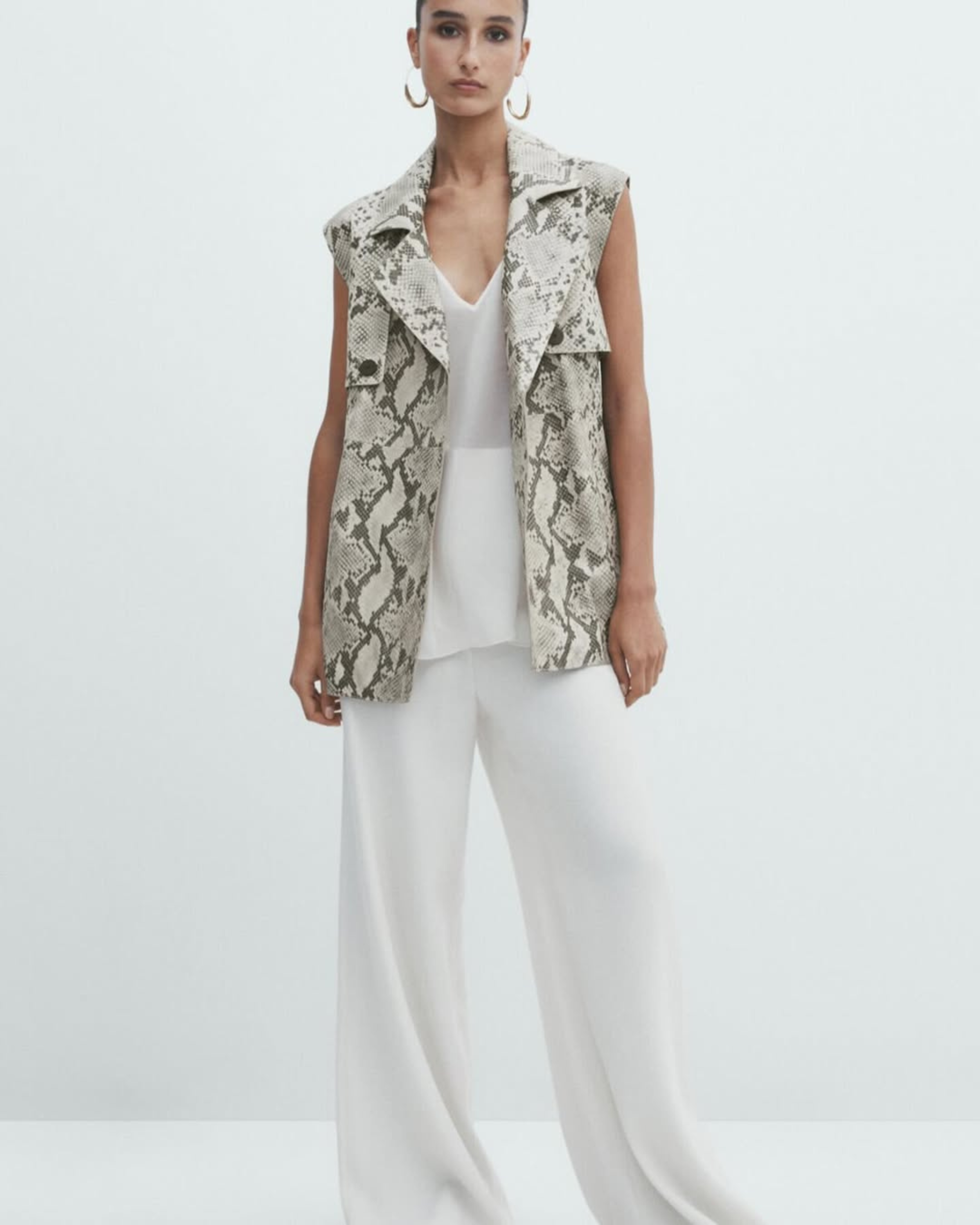 Snakeskin Print Leather Waistcoat - Endless - UAE Rental and Resale for Women's Fashion