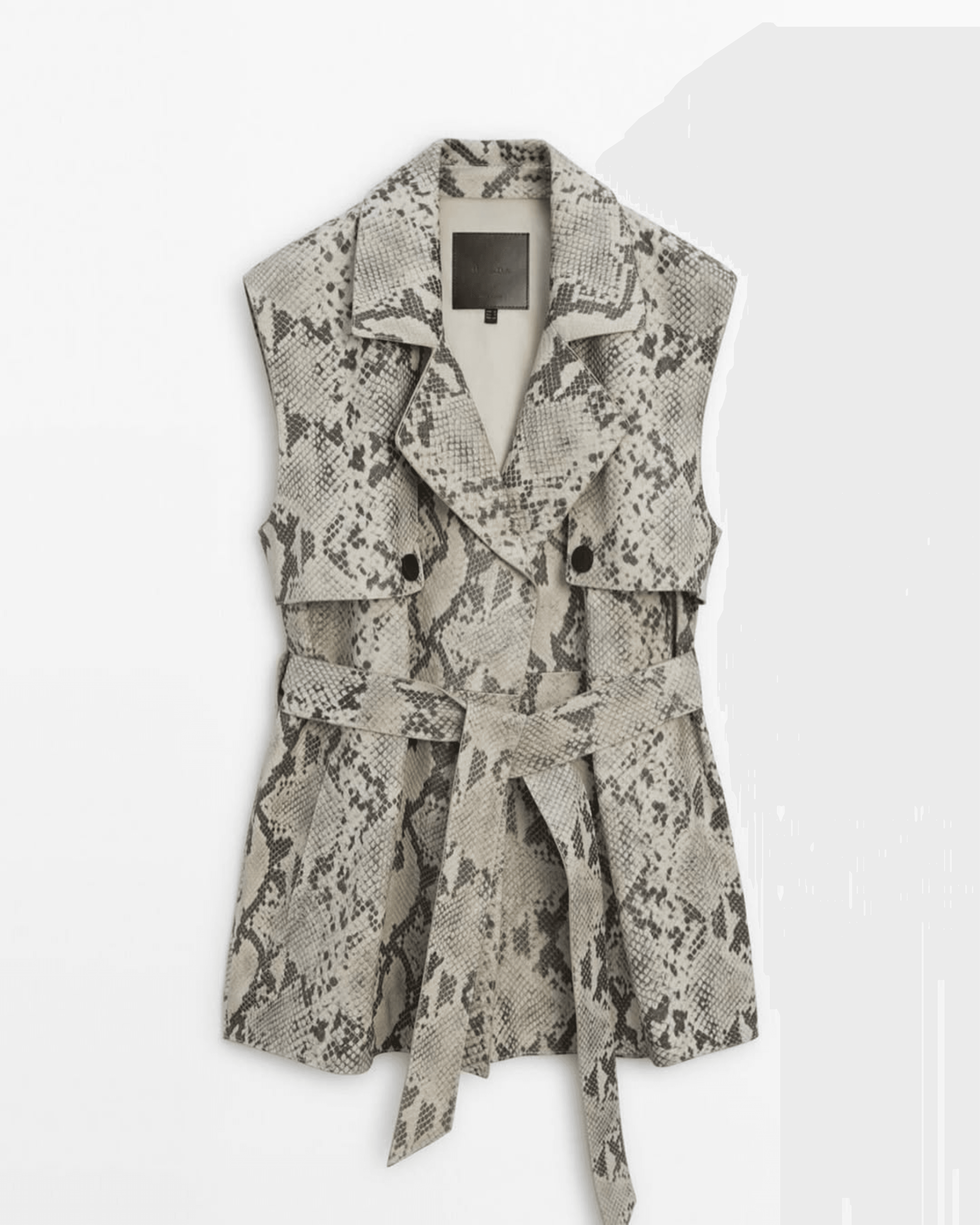 Snakeskin Print Leather Waistcoat - Endless - UAE Rental and Resale for Women's Fashion
