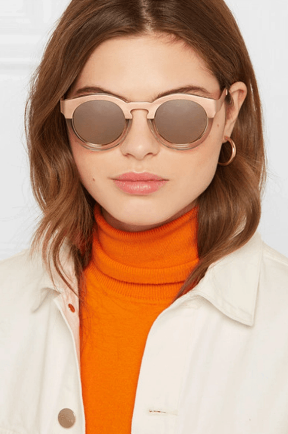 Soelae Round-frame Rose Gold-tone And Acetate Sunglasses In Pink - Endless - UAE Rental and Resale for Women's Fashion