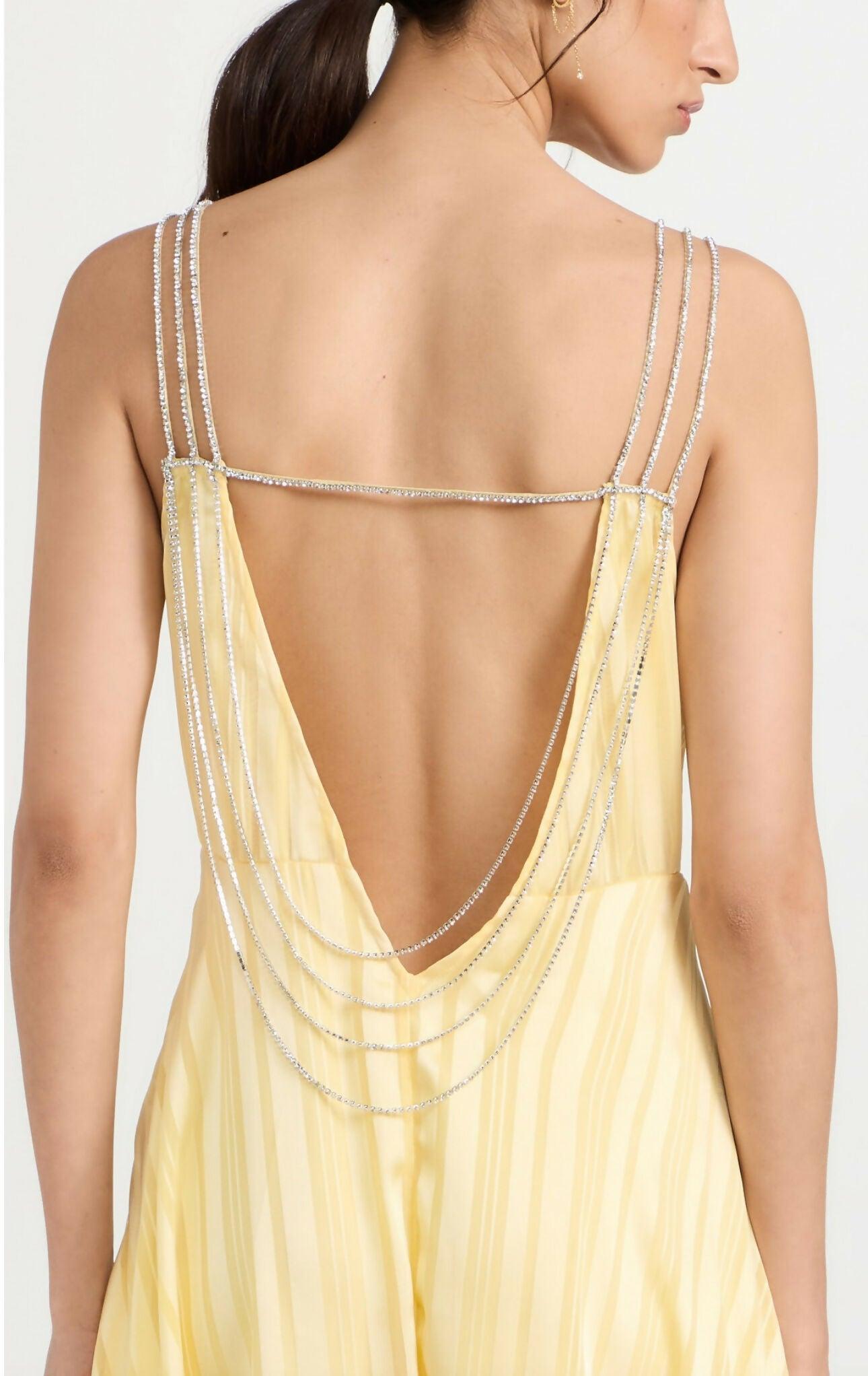 Soft Yellow Crystal Dress - Endless - UAE Rental and Resale for Women's Fashion