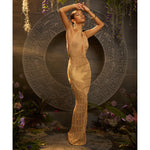 Soleil Halter Knitted Maxi Dress - Endless - UAE Rental and Resale for Women's Fashion
