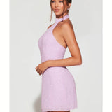 Sorrento Embellished Asymmetric Neck A-Line Mini Dress - Endless - UAE Rental and Resale for Women's Fashion