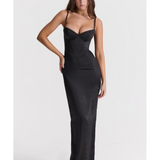 Stefania Black Corset Maxi Dress - Endless - UAE Rental and Resale for Women's Fashion