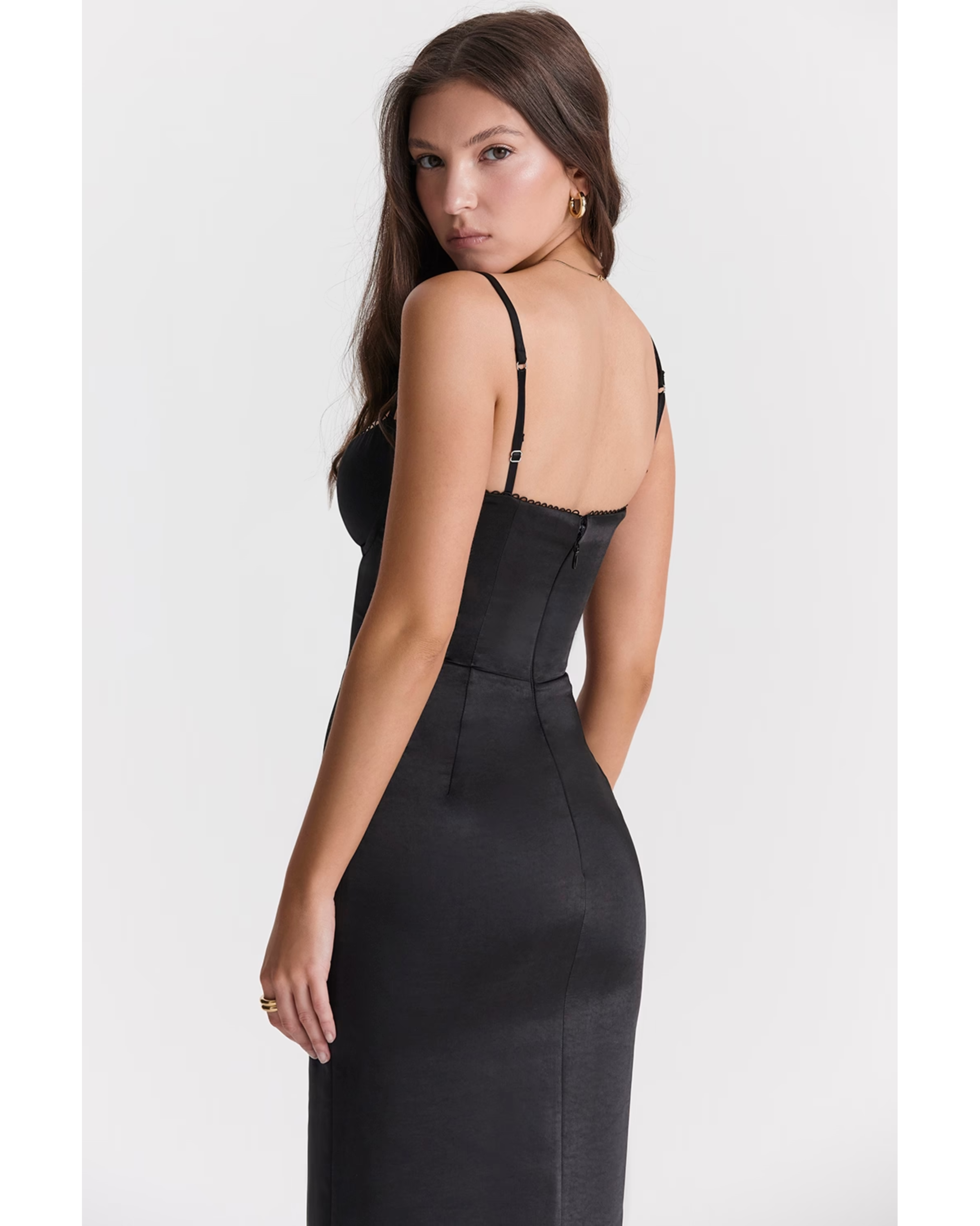 Stefania Black Corset Maxi Dress - Endless - UAE Rental and Resale for Women's Fashion