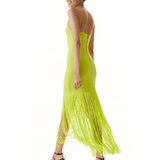 Steph Scoop Neck Fringe Dress - Endless - UAE Rental and Resale for Women's Fashion
