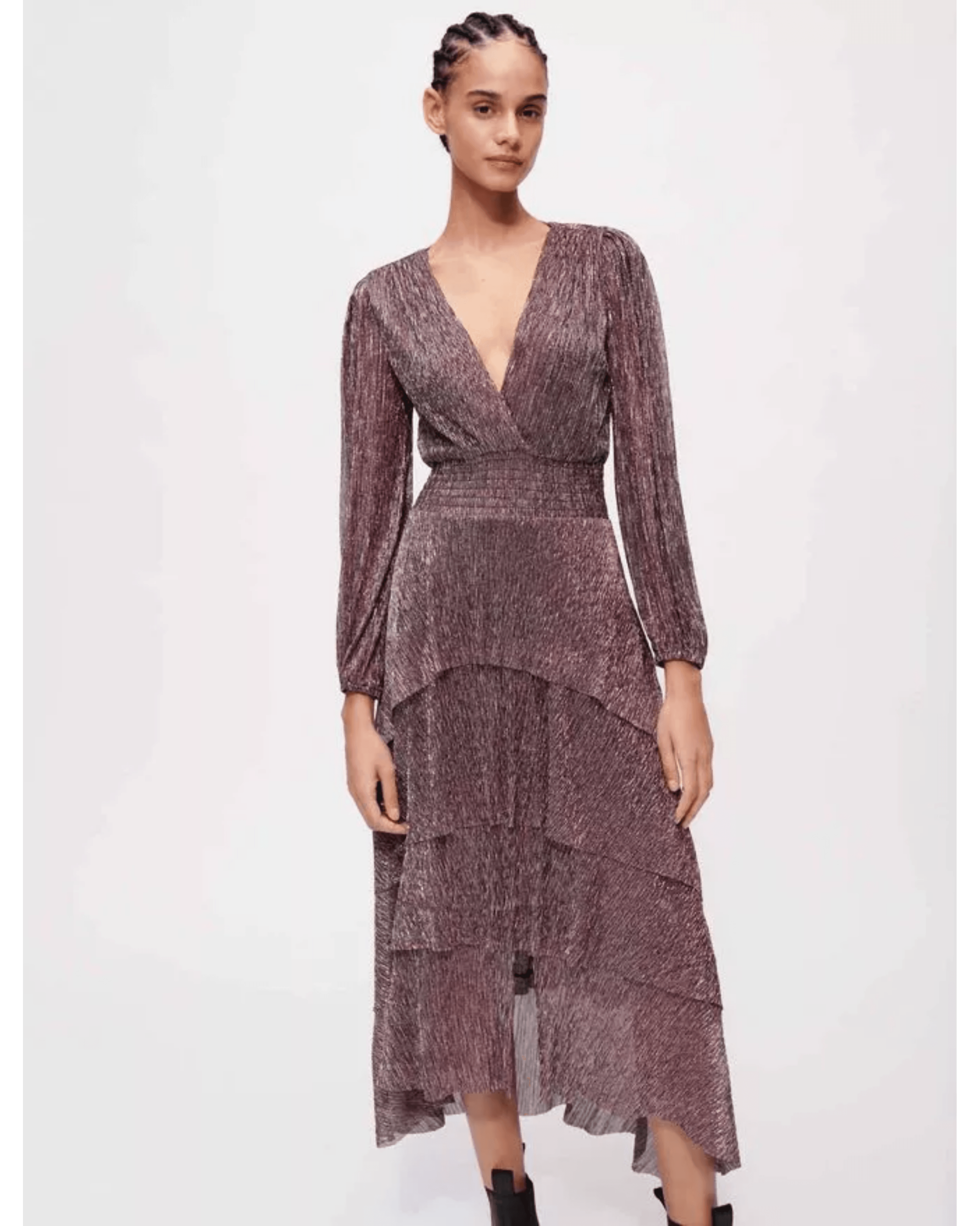 Stretch Lurex Fabric Dressv - Endless - UAE Rental and Resale for Women's Fashion