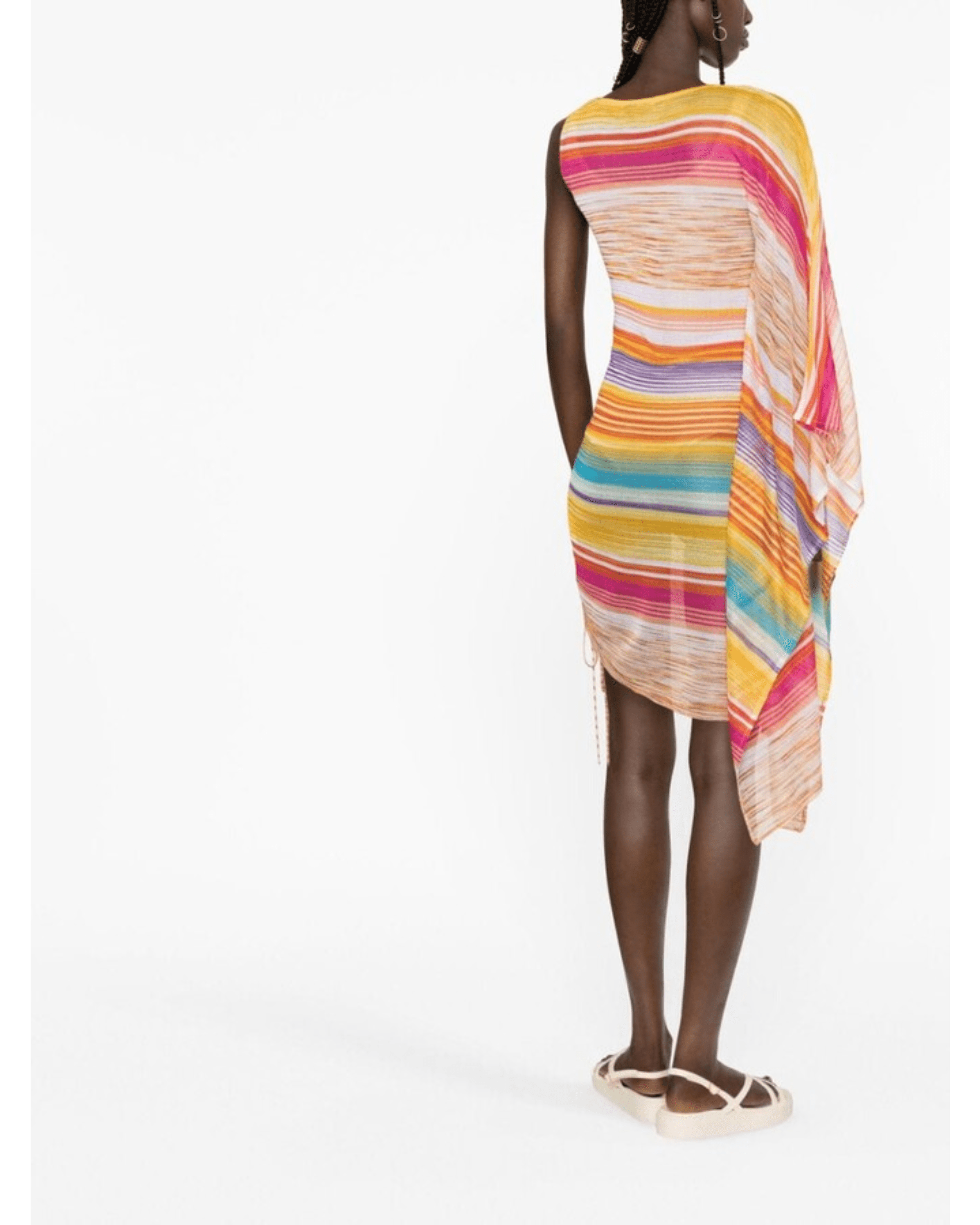 Striped Asymmetric Beach Dress - Endless - UAE Rental and Resale for Women's Fashion