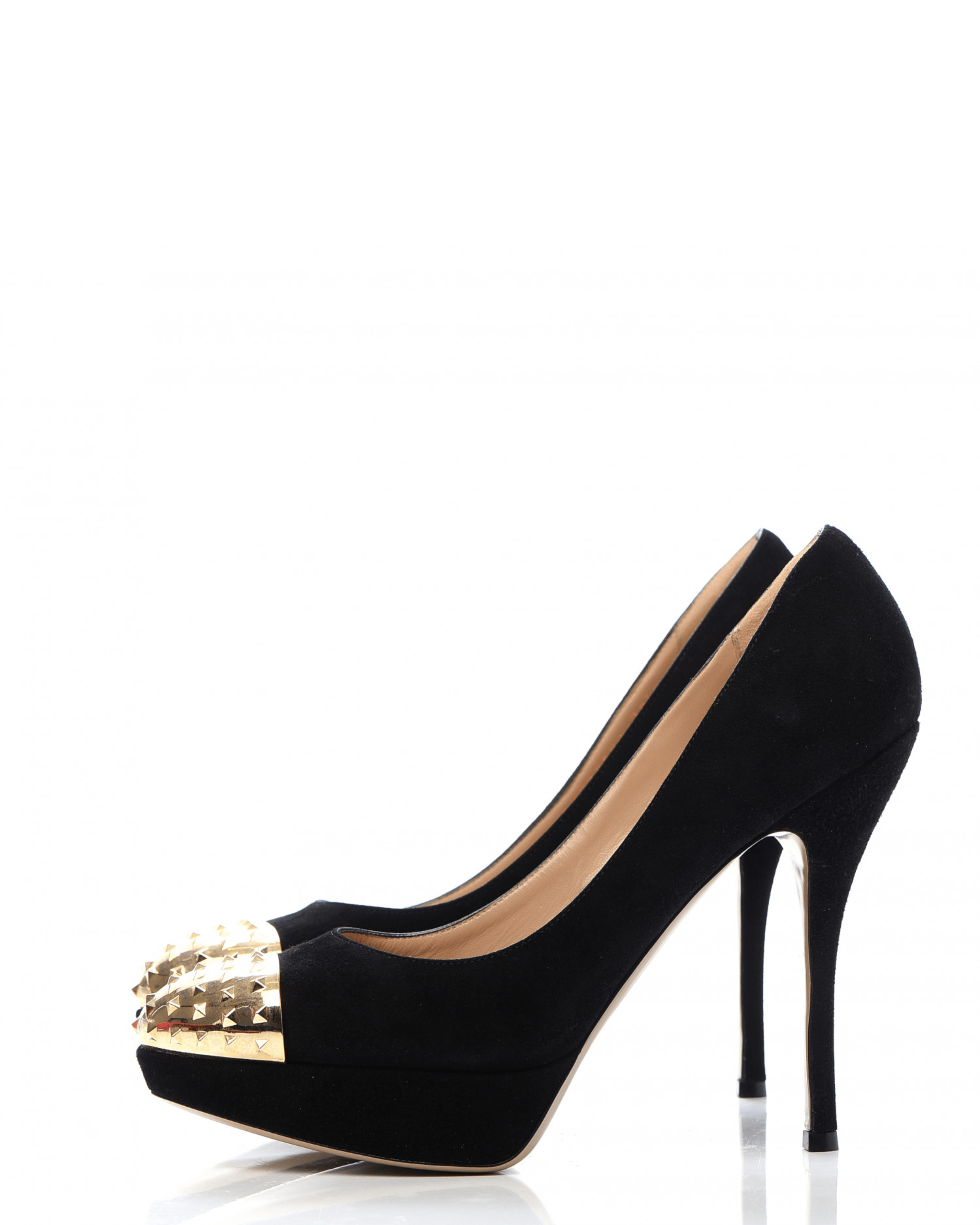 Suede Rockstud Cap Toe Platform Pumps - Endless - UAE Rental and Resale for Women's Fashion