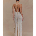 Suki Knit Maxi Dress With Flowers - Endless - UAE Rental and Resale for Women's Fashion