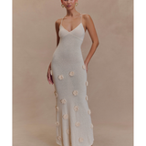 Suki Knit Maxi Dress With Flowers - Endless - UAE Rental and Resale for Women's Fashion