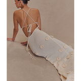 Suki Knit Maxi Dress With Flowers - Endless - UAE Rental and Resale for Women's Fashion