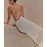 Suki Knit Maxi Dress With Flowers - Endless - UAE Rental and Resale for Women's Fashion