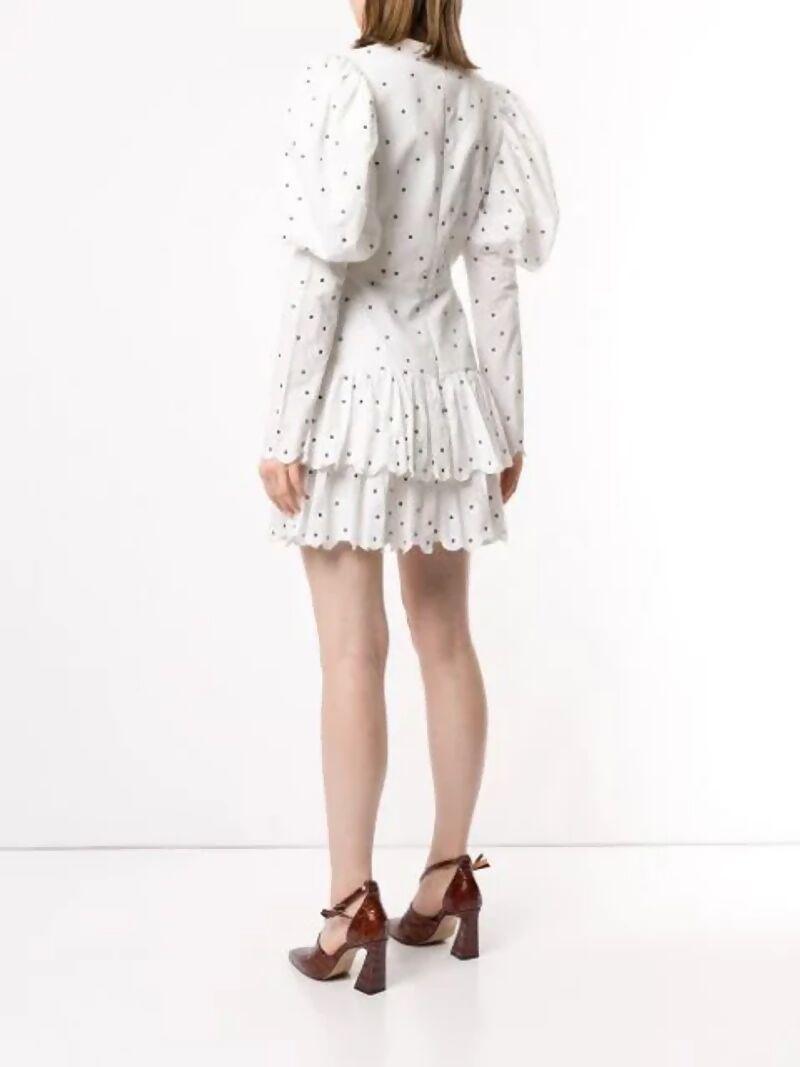 Sunny Embroidered Puff-sleeve Dress In White - Endless - UAE Rental and Resale for Women's Fashion