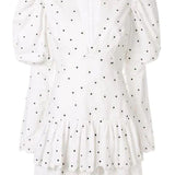 Sunny Embroidered Puff-sleeve Dress In White - Endless - UAE Rental and Resale for Women's Fashion