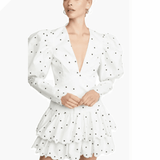 Sunny Embroidered Puff-sleeve Dress In White - Endless - UAE Rental and Resale for Women's Fashion