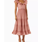 Pleated Fill Midi Dress