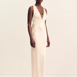 La Lune Lace Cross Back Maxi Dress