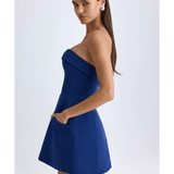 Taia Foldover-Neck Structured Tulip Mini Dress - Endless - UAE Rental and Resale for Women's Fashion