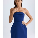 Taia Foldover-Neck Structured Tulip Mini Dress - Endless - UAE Rental and Resale for Women's Fashion