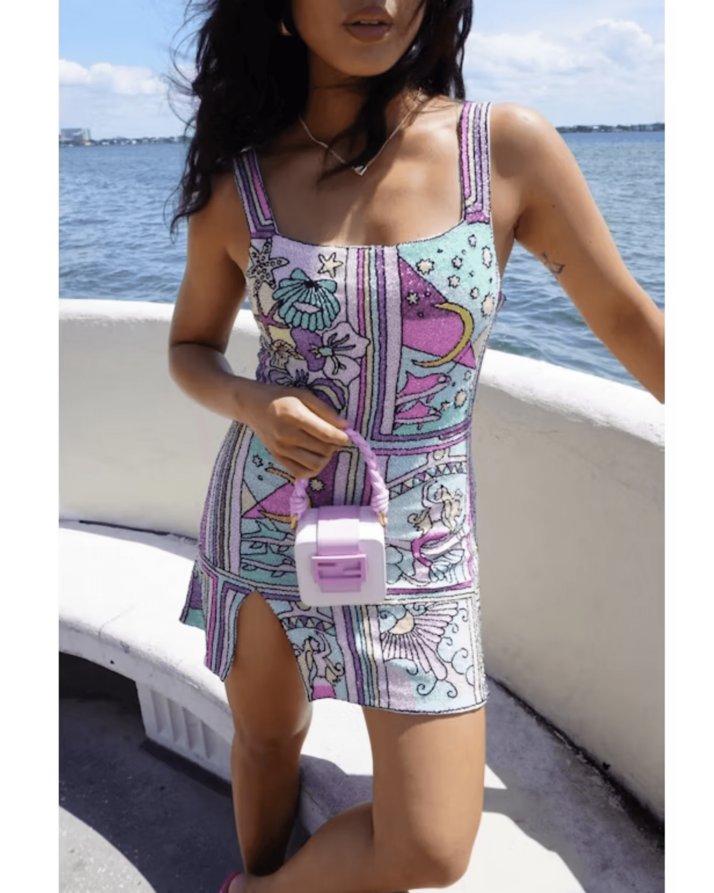 Talia Hand Beaded Multi-Coloured Crystal Party Dress - Endless - UAE Rental and Resale for Women's Fashion