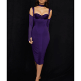 Talika Grape Corset Midi Dress - Endless - UAE Rental and Resale for Women's Fashion