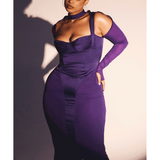 Talika Grape Corset Midi Dress - Endless - UAE Rental and Resale for Women's Fashion