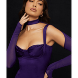 Talika Grape Corset Midi Dress - Endless - UAE Rental and Resale for Women's Fashion