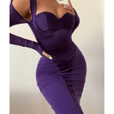 Talika Grape Corset Midi Dress - Endless - UAE Rental and Resale for Women's Fashion