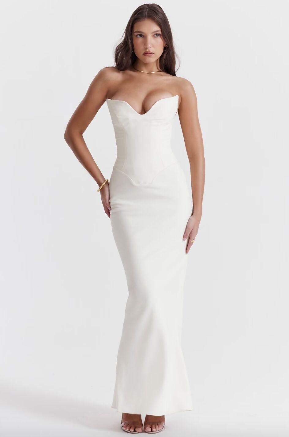Tamara Ivory Corset Dress - Endless - UAE Rental and Resale for Women's Fashion