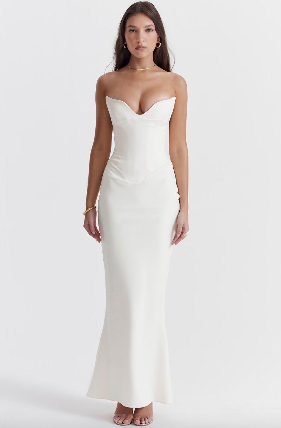 Tamara Ivory Corset Dress - Endless - UAE Rental and Resale for Women's Fashion